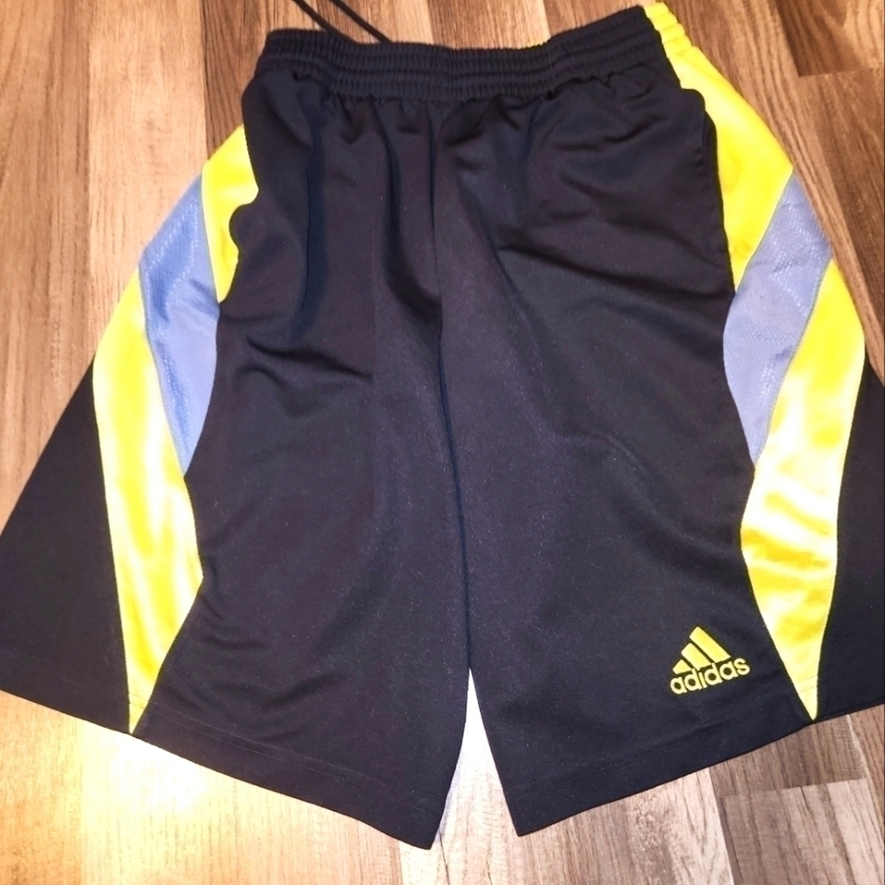 Adidas Yellow and Black Athletic Shorts Size Medium